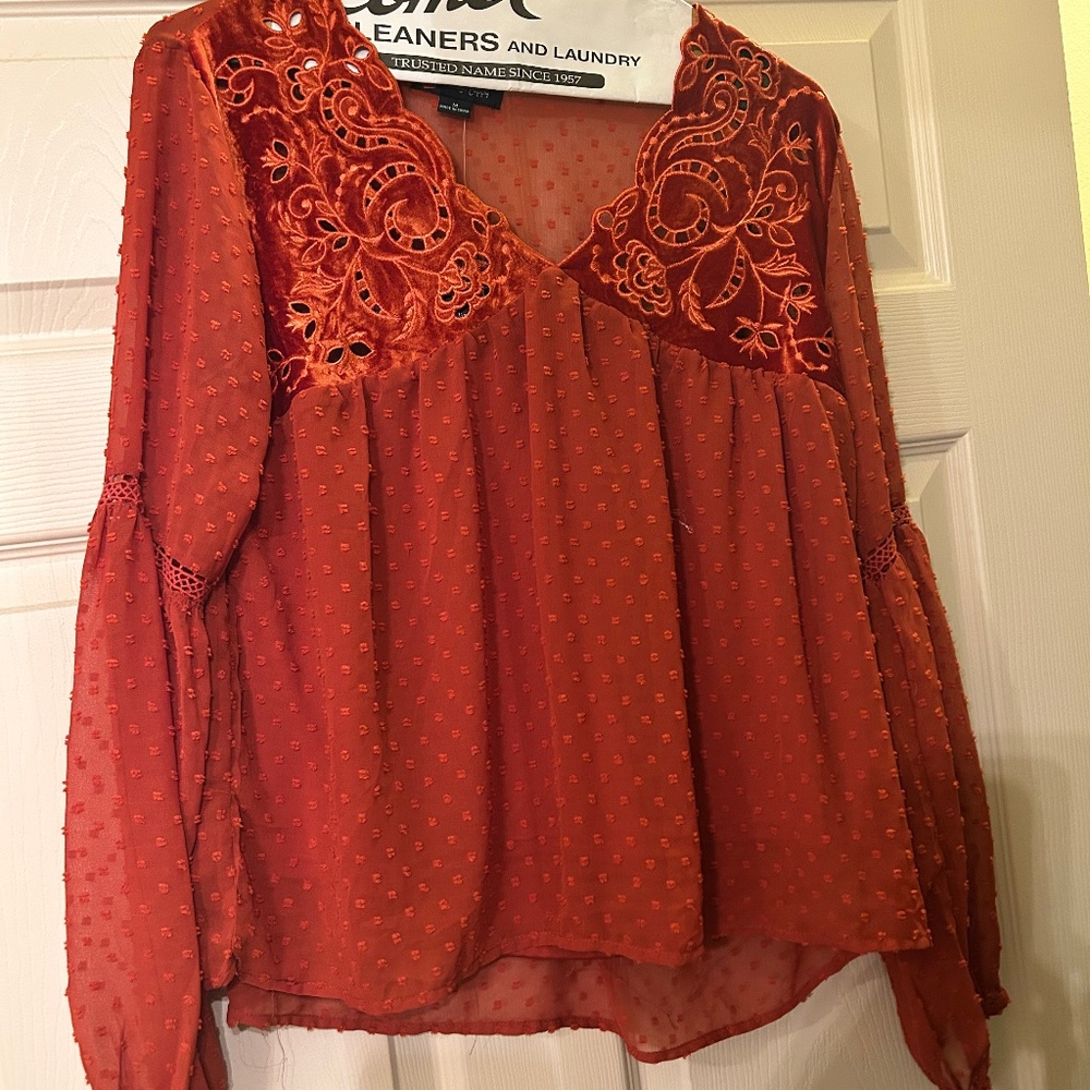 NWT rust color blouse